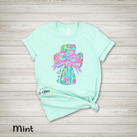 He Is Risen Turquoise Cross