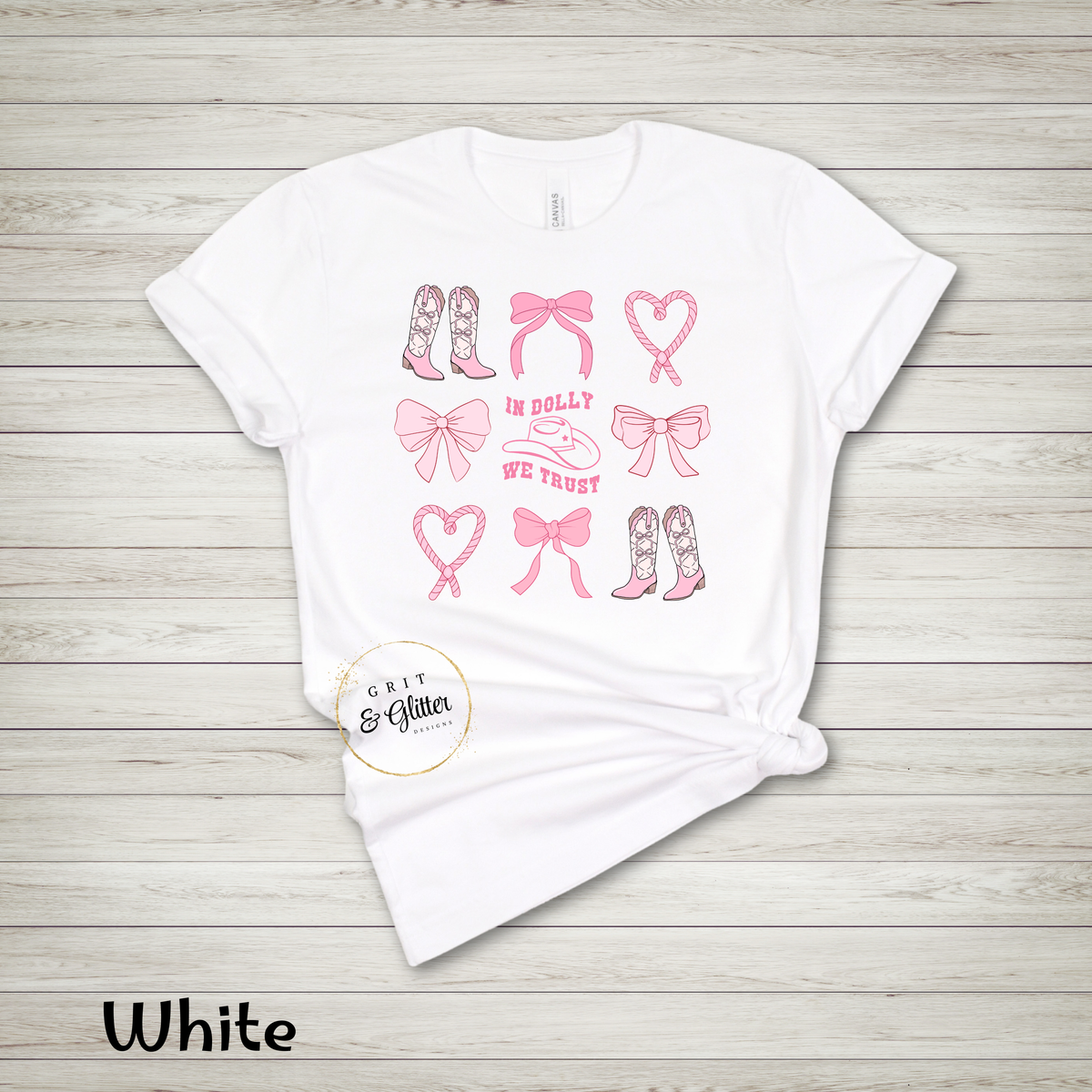 "In Dolly We Trust" 9x9 Western