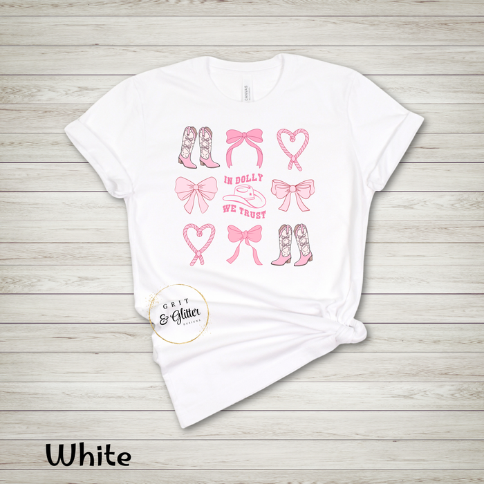 "In Dolly We Trust" 9x9 Western