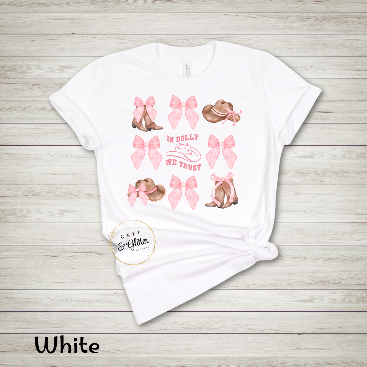 "In Dolly We Trust" 9x9 Watercolor Western