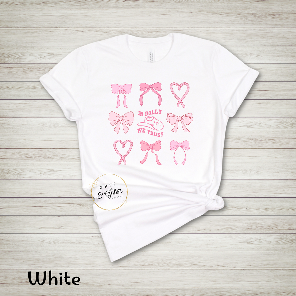 "In Dolly We Trust" 9x9 Coquette Bows