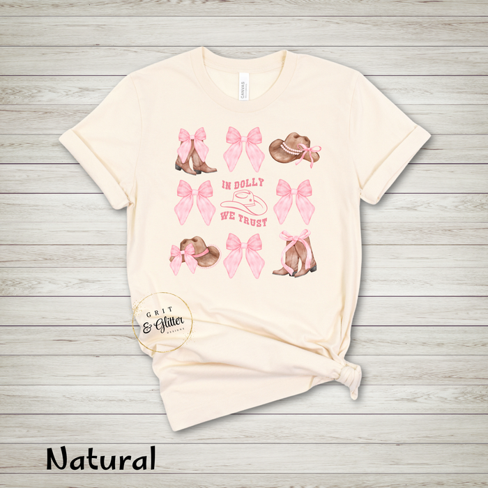 "In Dolly We Trust" 9x9 Watercolor Western